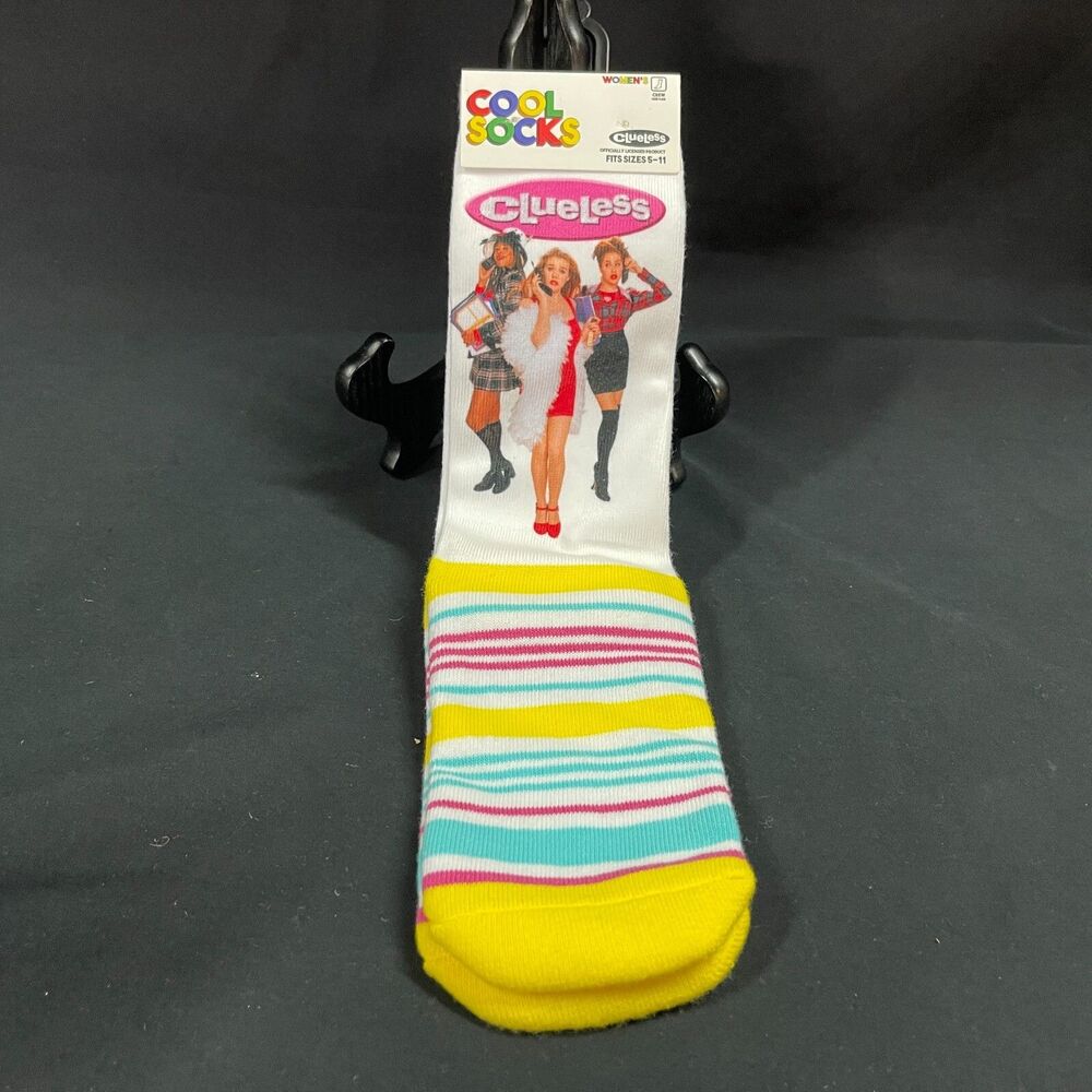 Clueless Movie Novelty Socks New Cher Dionne Tai Graphic